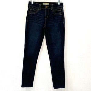 Democracy Dark Indigo Skinny Ankle Jeans Ab Technology Size 6 Stretch T64